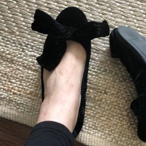 Miu Miu velvet scrunch flat
